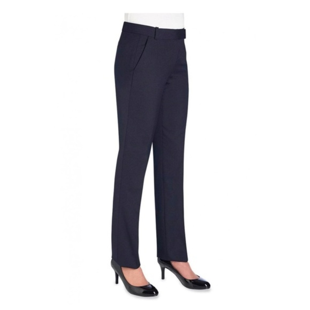 New Brook Taverner Astoria Tailored Leg Pant Size 18L Wool Blend Navy Blue NWT